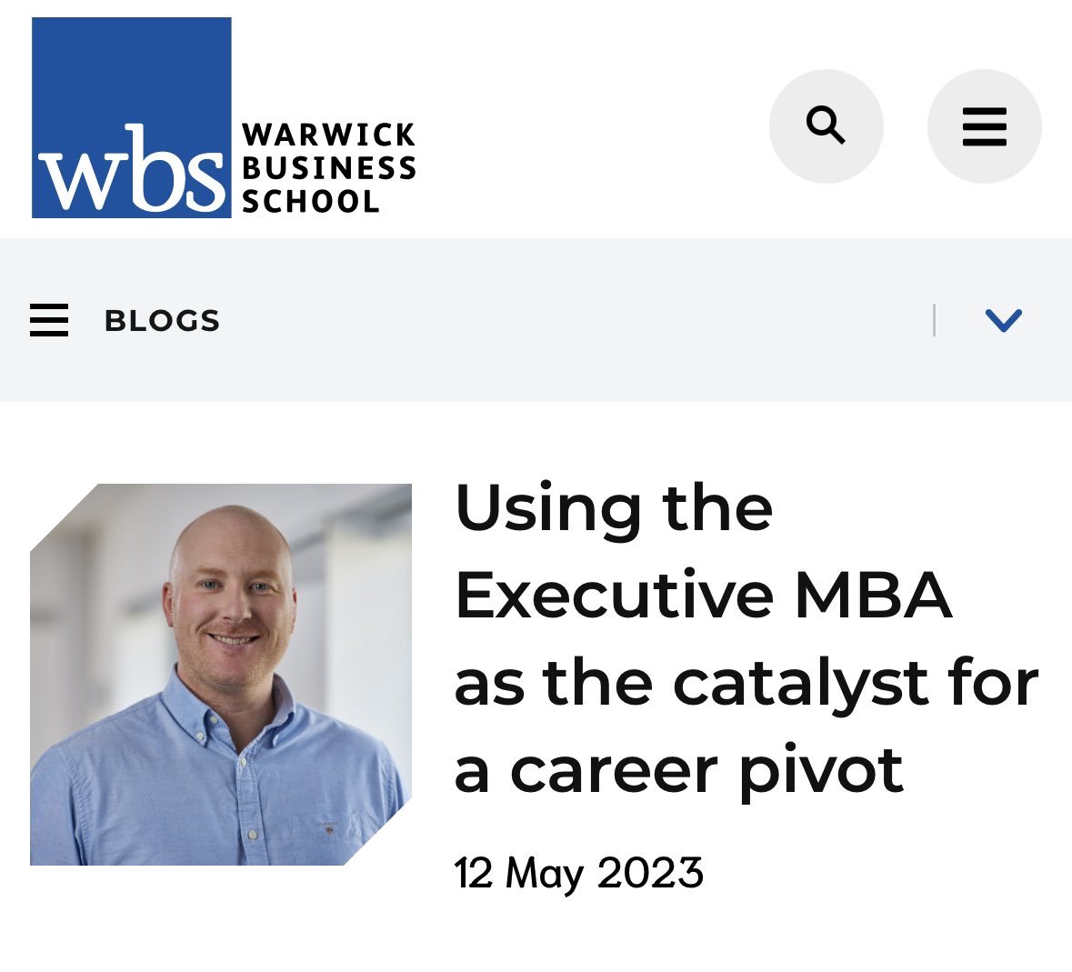 Have a read of how I’m using an #MBA to pivot from my #military career to industry! 

#veteran #education #cpd #career

wbs.ac.uk/blogs/student/…