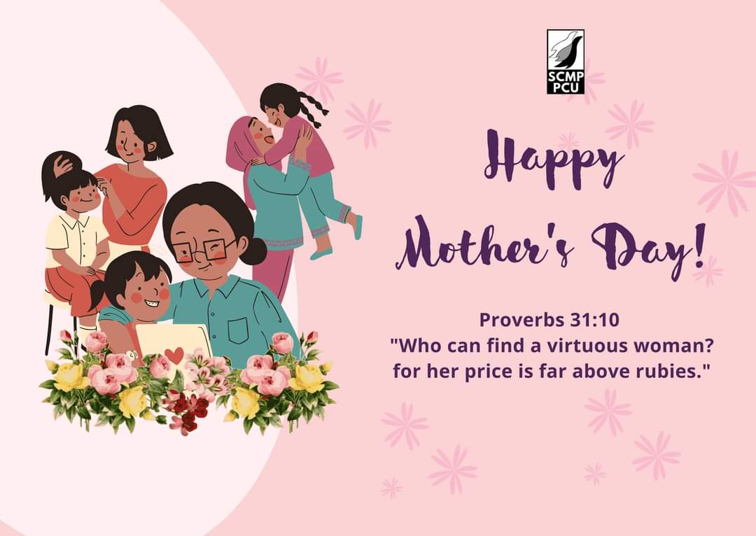 scmpPCU's tweet photo. Proverbs 31:10 
"Who can find a virtuous woman? for her price is far above rubies."

Happy Mother's Day to all the mothers and mother figures out there! Today we remember all of your sacrifices. We continue to pray for your wellness and we will continue to celebrate your lives. https://t.co/3FzY6TPxqE