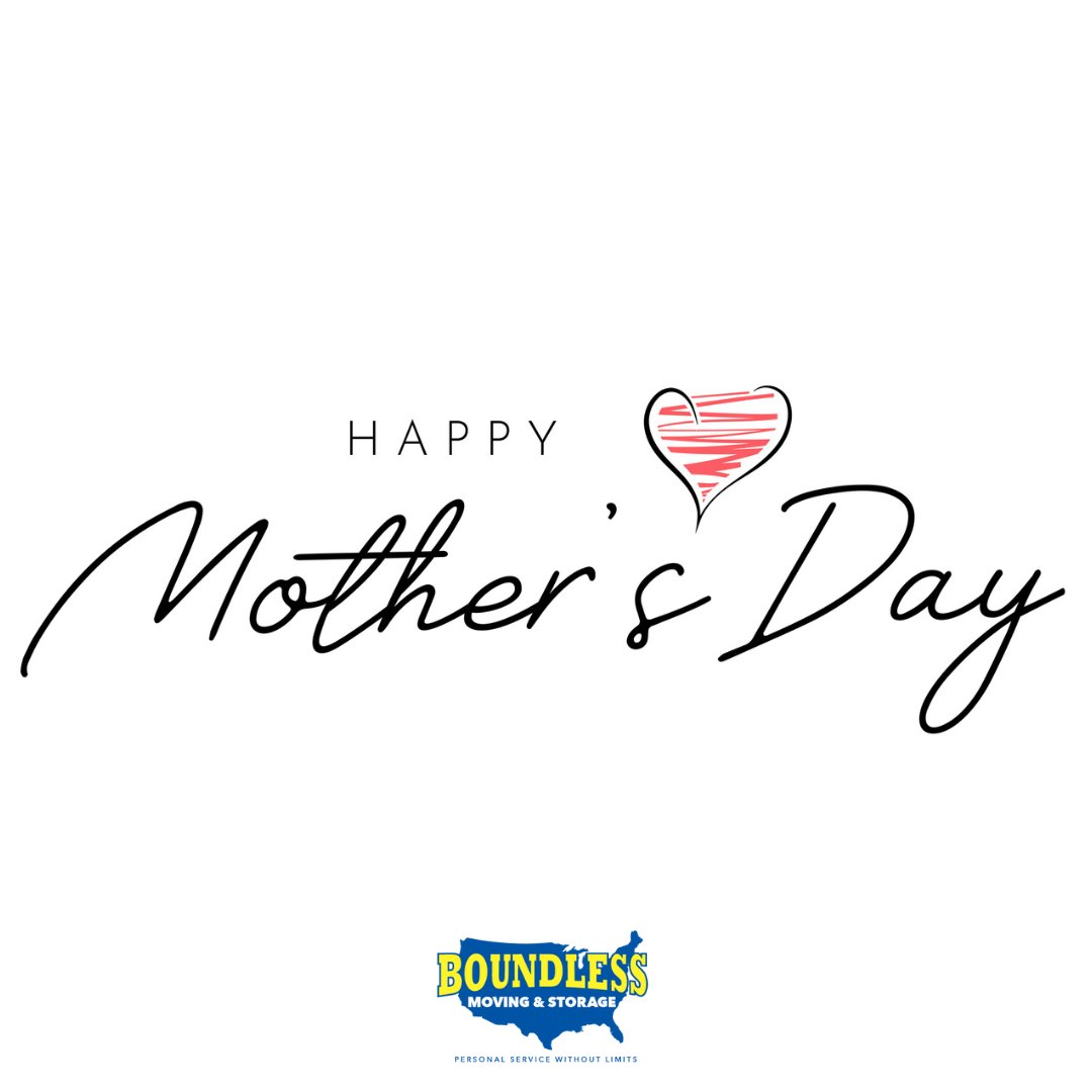 MovingBoundless's tweet photo. ๐ Happy Mother's Day to the moms who have become our best friends, advisors, and biggest cheerleaders. Your love knows no bounds, and we are eternally grateful for you. Have a wonderful celebration! #BoundlessMoving #mothersday https://t.co/y8K0CdhBzz