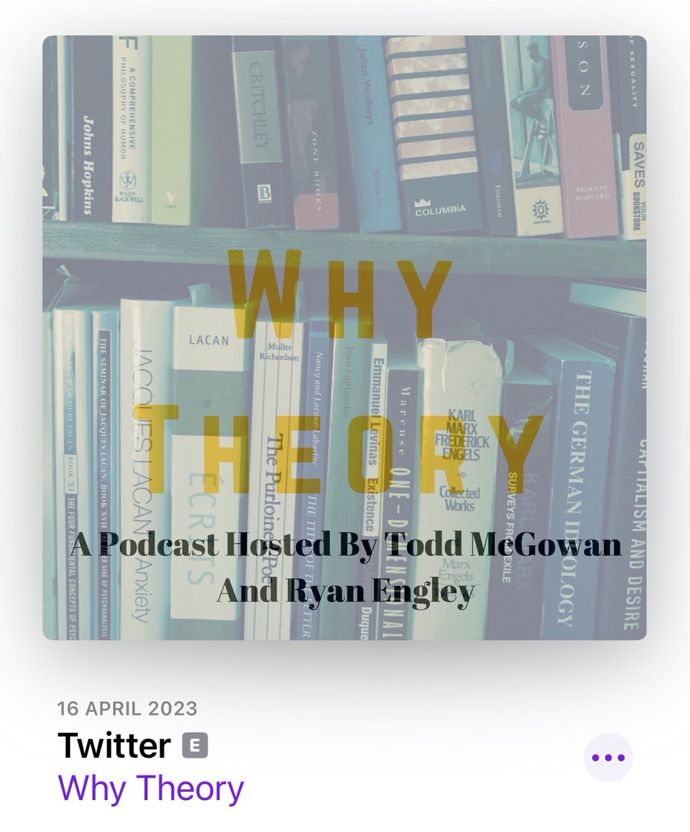 jackstblack's tweet image. Behind in the podcasts. Looking forward to this… #WhyTheory