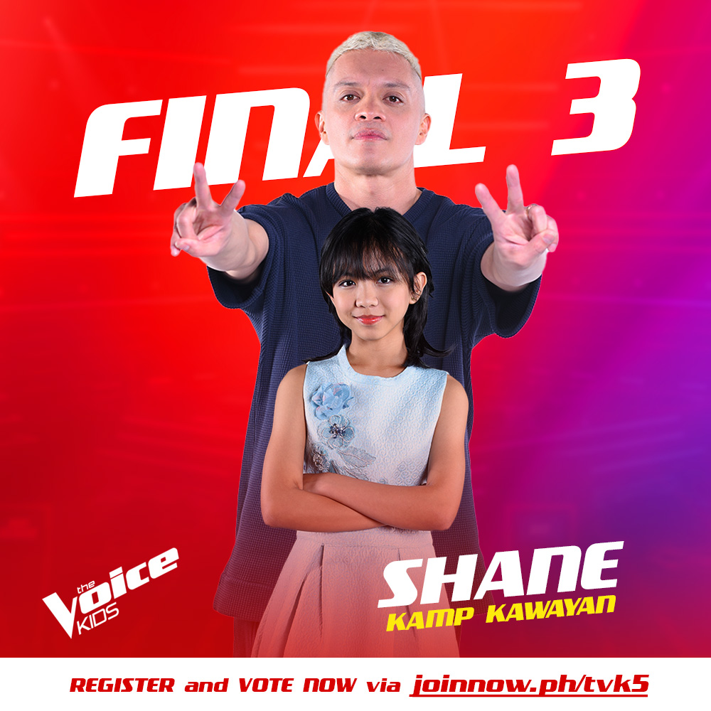 _TheVoiceKidsPH's tweet photo. ✌️ [#TVKPH5TheFinal3] Congratulations, SHANE from #KampKawayan! Pasok ka na sa Grand Finals next week! ❤️🤍 https://t.co/de1xJHSDI9