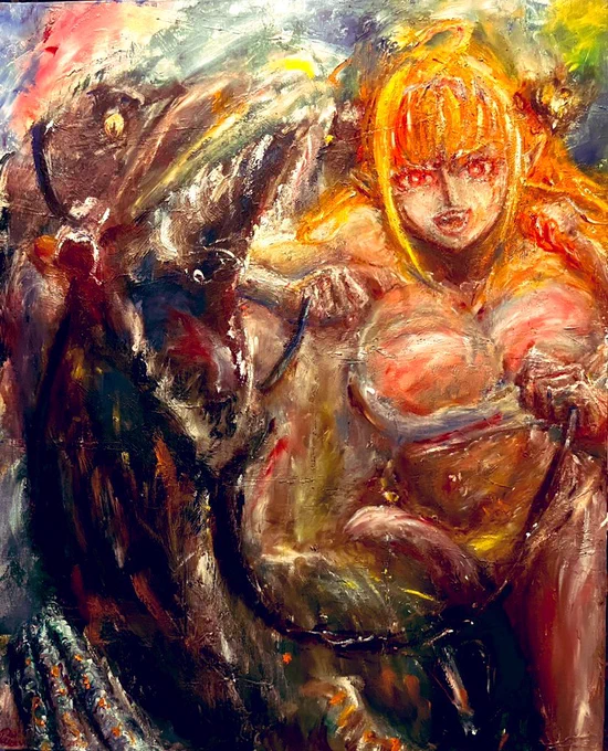 #桐生コ個展4 #dearc4 #みかじ絵   桐生コ個展4  "駆ける canter"