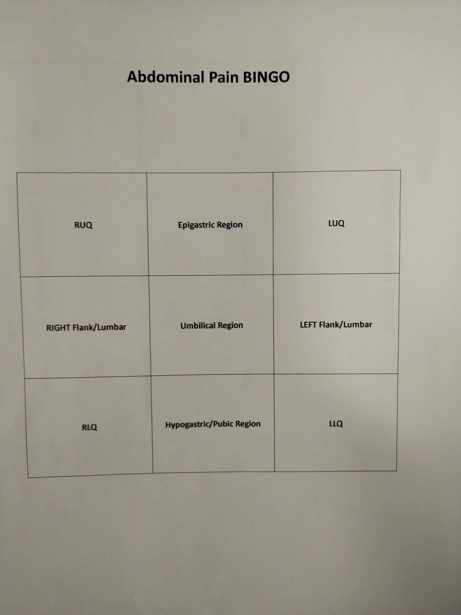 outdoor_gems's tweet photo. This weekend @EDBroomfield Micro teaching was a refresher of abdominal regions and relating conditions.
Match 'em up!
#nurse #education #emergencymedicine #microteach #teach
@paulawoods4 @cc_clare @suzannehoare @littlemy77 https://t.co/ztOY72OrRW