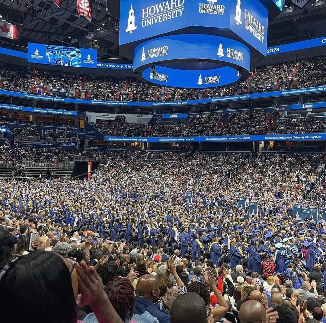 Back to HBCUs. Howard University well supported at graduation. 30K applications for the incoming freshman class.