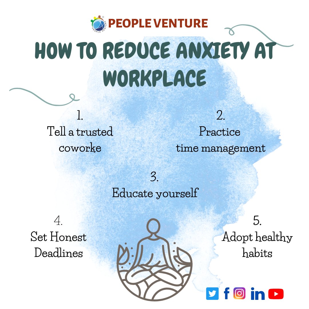 How to reduce anxiety at the workplace💡

#peopleventure #anxietytips #anxietyhelp #workplace #workplaceculture #workplacewellness #workplacewellnessculture #healthyhabits