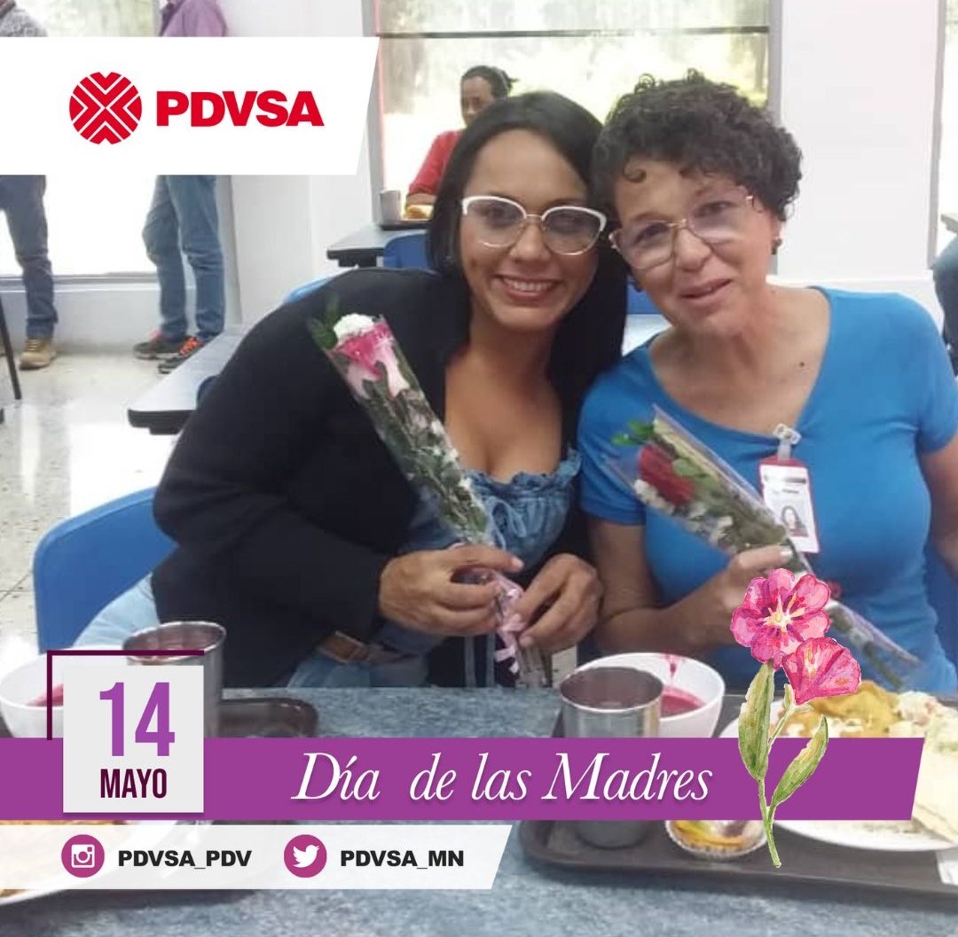 ¡Feliz Día de las Madres! 
Desde la Vicepresidencia de Comercio y Suministro Nacional tenemos los mejores deseos para todas las madres luchadoras.
#DíaDeLasMadres
#PDVSA 
<a href="/NicolasMaduro/">Nicolás Maduro</a> <a href="/TellecheaRuiz/">Rafael Tellechea</a> <a href="/Jcdiaz_Pdv/">JUAN CARLOS DIAZ</a> @MinPetroleoVE <a href="/PDVSA/">PDVSA</a> <a href="/Pdvsa_TV/">PDVSA TV</a> <a href="/CRadialPDVSA/">C. Radial PDVSA</a>