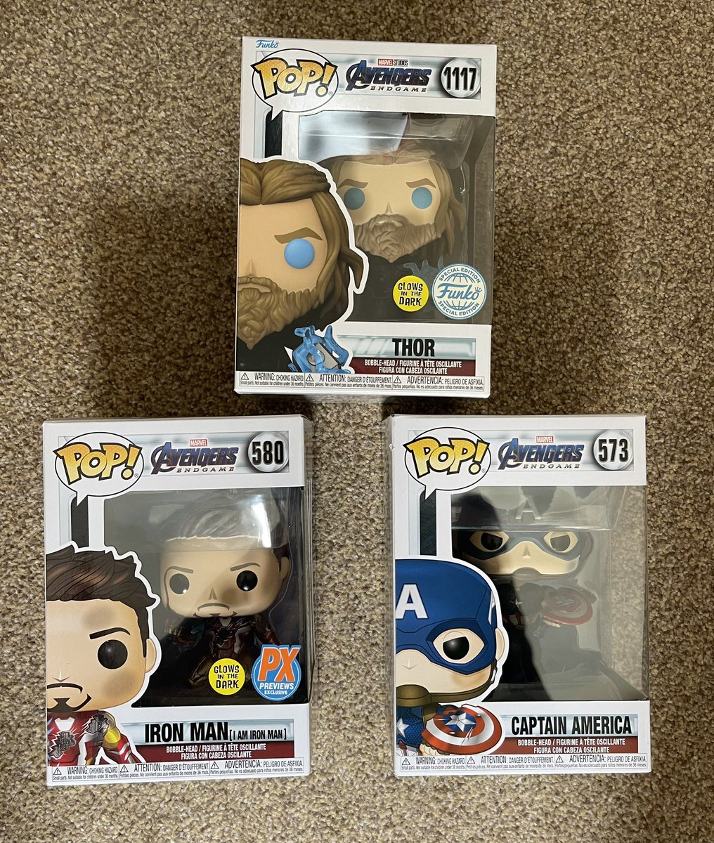 🚨 Extra Special POP GIVEAWAY 🚨 

3 limited edition glow in the dark Avengers funko pops worth up to $230

To WIN FOLLOW LIKE TAG OR RETWEET good luck 🤞 

#AvengersEndGame #funkoPOP #FunkoPOPNews #GiveawayAlert #Giveaway #Win #MarvelComics #Marvel #Iornman #CaptainAmerica #Thor