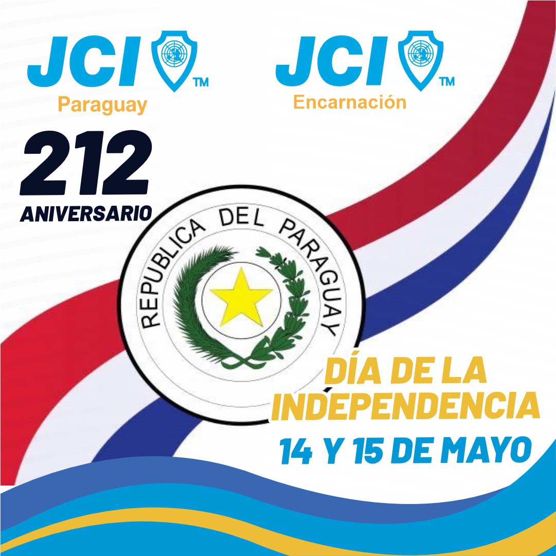 JCIEncarnacion's tweet photo. 🔵 14 y 15 de mayo: Independencia del Paraguay 🇵🇾 

La llamada Revolución de mayo de 1811 fue la incruenta acción cívico-militar que tuvo lugar en Asunción, los días 14 y 15 de mayo de 1811.

¡Viva el Paraguay Independiente! 🇵🇾 https://t.co/qolGe3buuy