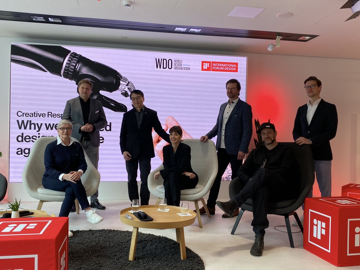 worlddesignorg's tweet photo. Our panel with @iFDESIGNAWARD has begun! Creative responsibility: why we still need designers in the age of AI. Thanks to all who joined us in Belin #berlindesignweek #ai #design #events https://t.co/fk0tiLOPVg
