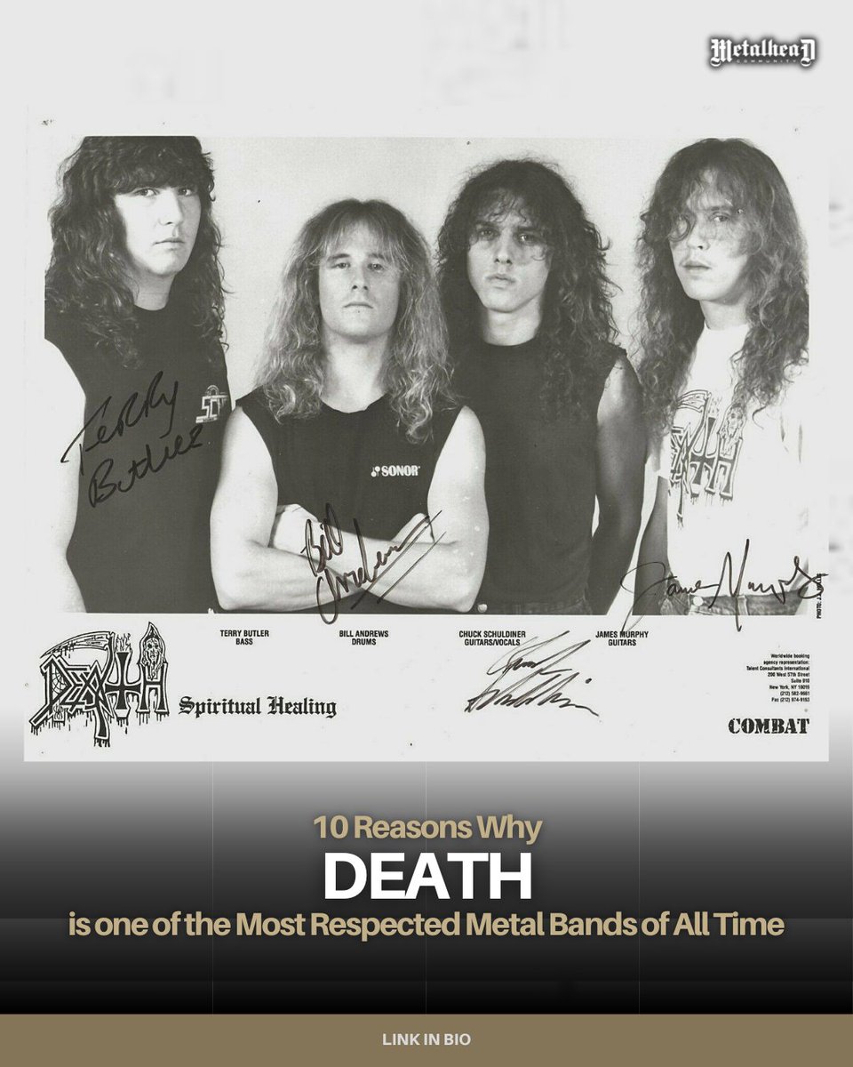 READ:
"10 Reasons Why Death is one of the Most Respected Metal Bands of All Time" here;
metalheadcommunity.com/10-reasons-why…

Feel free to make suggestions in the comments below. Thank you

#MetalheadCommunity #DeathMetal #MetalMusic #MetalCulture 

(10/11)