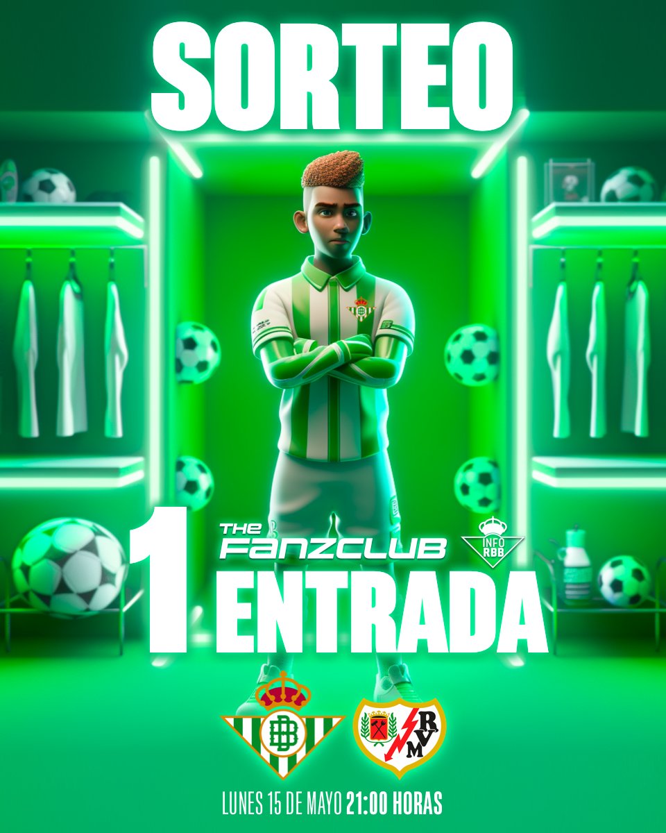InfoRBB's tweet photo. 🚨 ATENCIÓN

🏟 ¿Quieres ir mañana al Villamarín?

💚 Da RT a este tweet y registrate en @the_fanzclub para poder tener la oportunidad de optar a UNA entrada para el Real Betis-Rayo Vallecano. 💚

👍 El ganador se dirá esta misma noche.

¡PARTICIPA! 

👉 https://t.co/NYC37PKurg https://t.co/nXR412LGfp