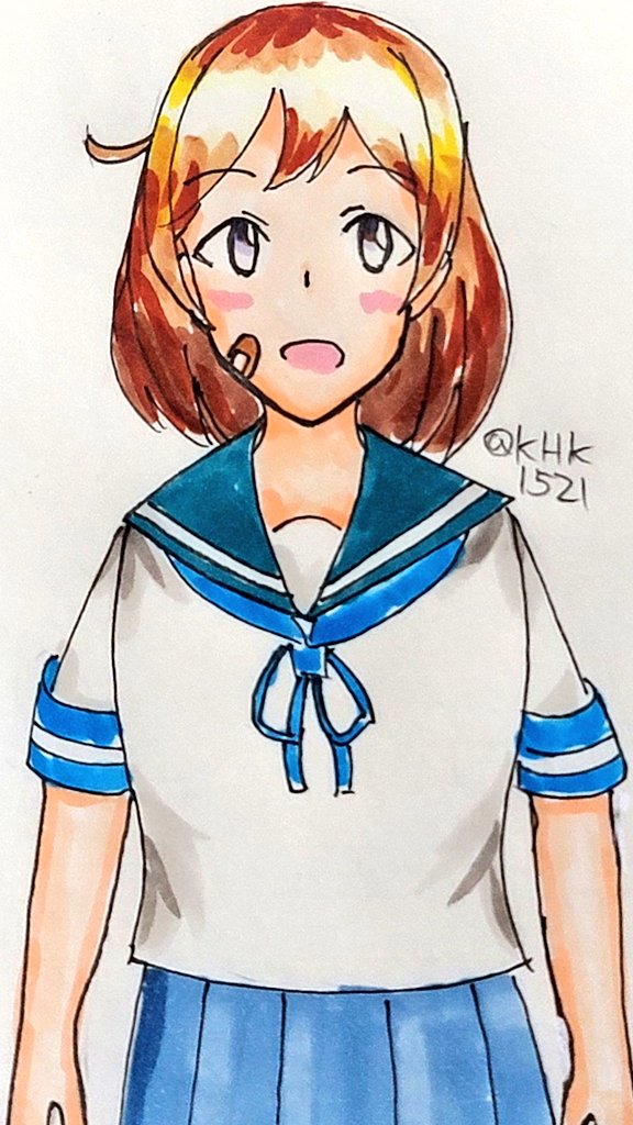 艦これ「朧ちゃん #艦これ版深夜の真剣お絵描き60分一本勝負 #艦これ版真剣お絵描き60」|KHK1521のイラスト