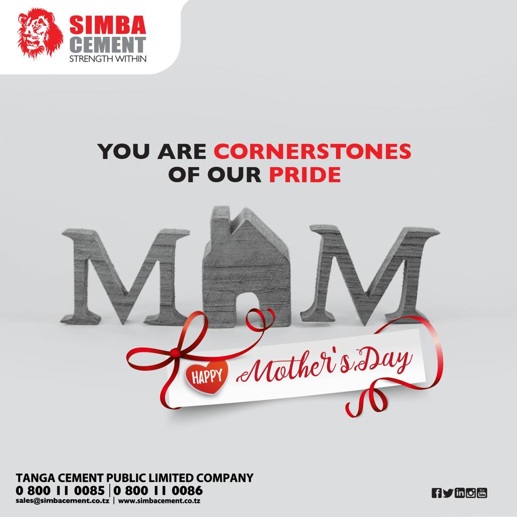 simbacement's tweet photo. Happy Mother's Day to all Mothers out there. We appreciate your hard work always!
#mothersday
#wecelebrateourmothers
#SimbaCement
#Strengthwithin
#Simbaimara
#Tangacementplc https://t.co/20lanwEnWS