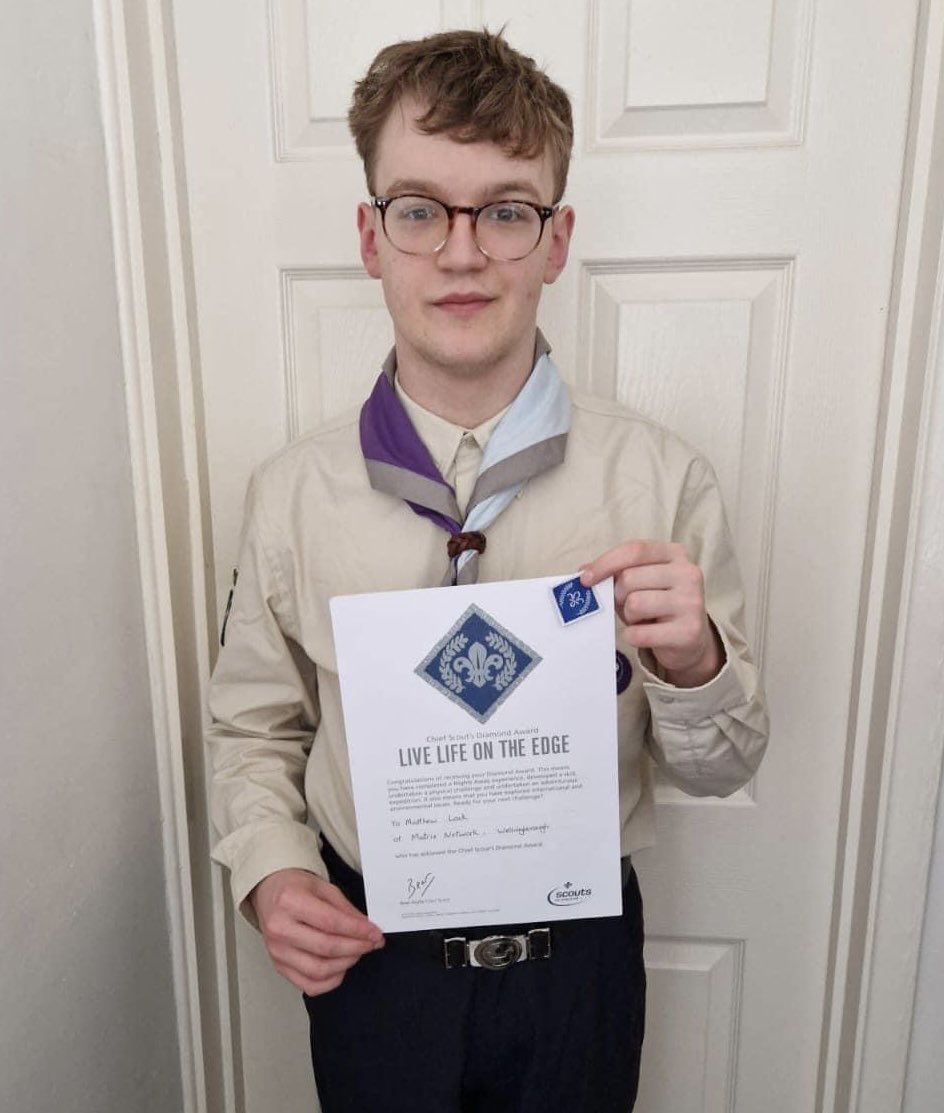 MatthewLoak's tweet photo. In April 2023, I achieved the Chief Scout’s Diamond Award! @Scouts  #Scouts #ChiefScoutAward https://t.co/yaE2XsXzv0