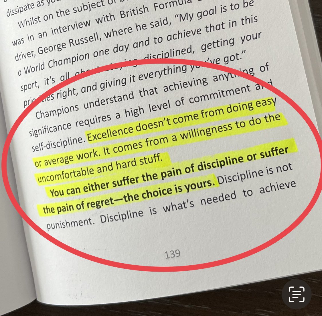 “You can either suffer the pain of discipline or suffer the pain of regret — the choice is yours.” — a.co/d/hgl4BEX