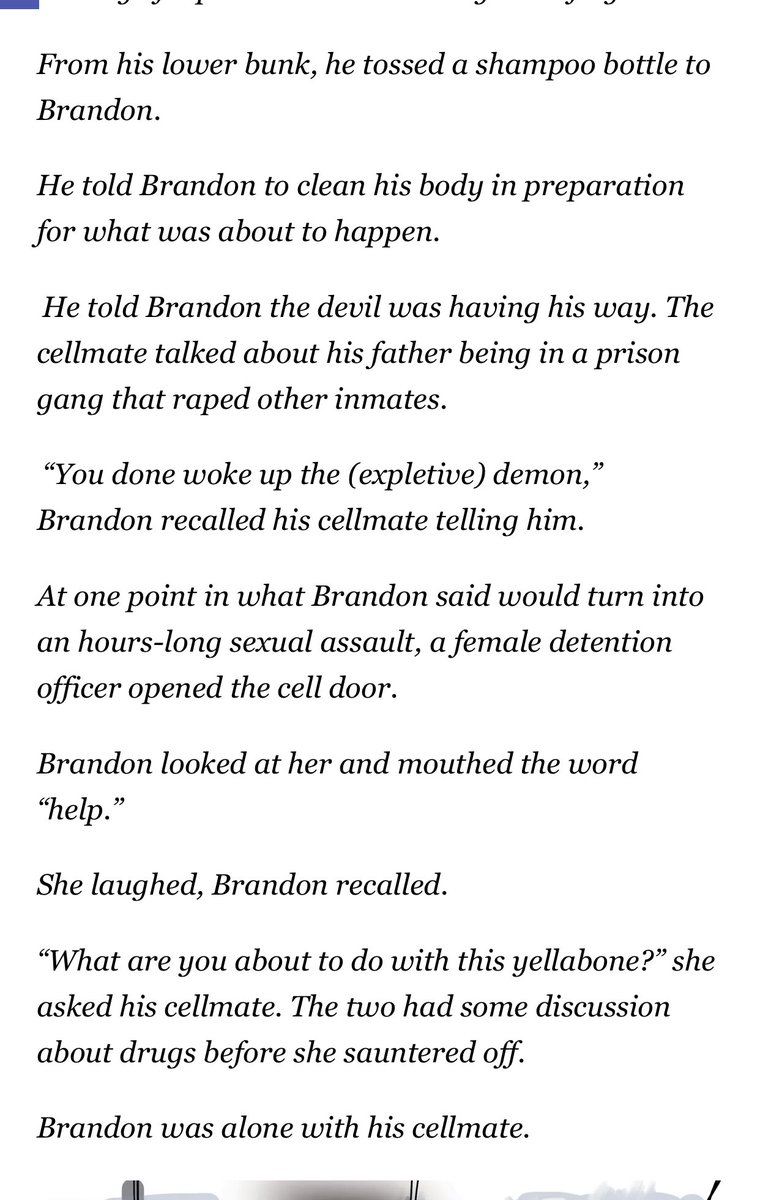 CamSpradling's tweet image. 1) Oklahoma County Jail: The horrific rape of my client Brandon - Here is an excerpt….