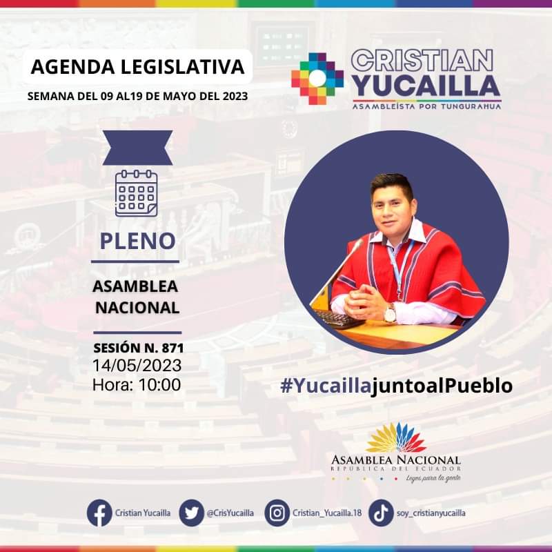 🏳️‍🌈Hoy continuamos trabajando por el bienestar de nuestro pueblo💪😀🏳️‍🌈🇪🇨🏆☀️🌿 Gracias por seguirnos y ser parte de esta lucha.
#Pachakutik 
#YucaillaJuntoAlPueblo
#CristianYucailla 
#AsambleístaPorTungurahua 
💧☘️🇪🇨💦💧☘️🇪🇨💦💧