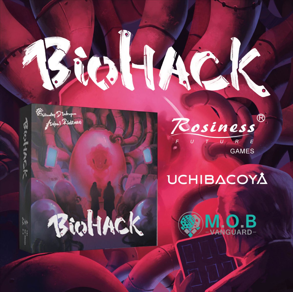 We are very happy to announce that @uchibacoya's newest project, the incredibly crunchy euro Biohack, has been signed by Rosiness Future Games for the Chinese market!

Biohack will launch its @Kickstarter campaign very soon!

#mobvanguard #licensing #proudagent #boardgame #bgg