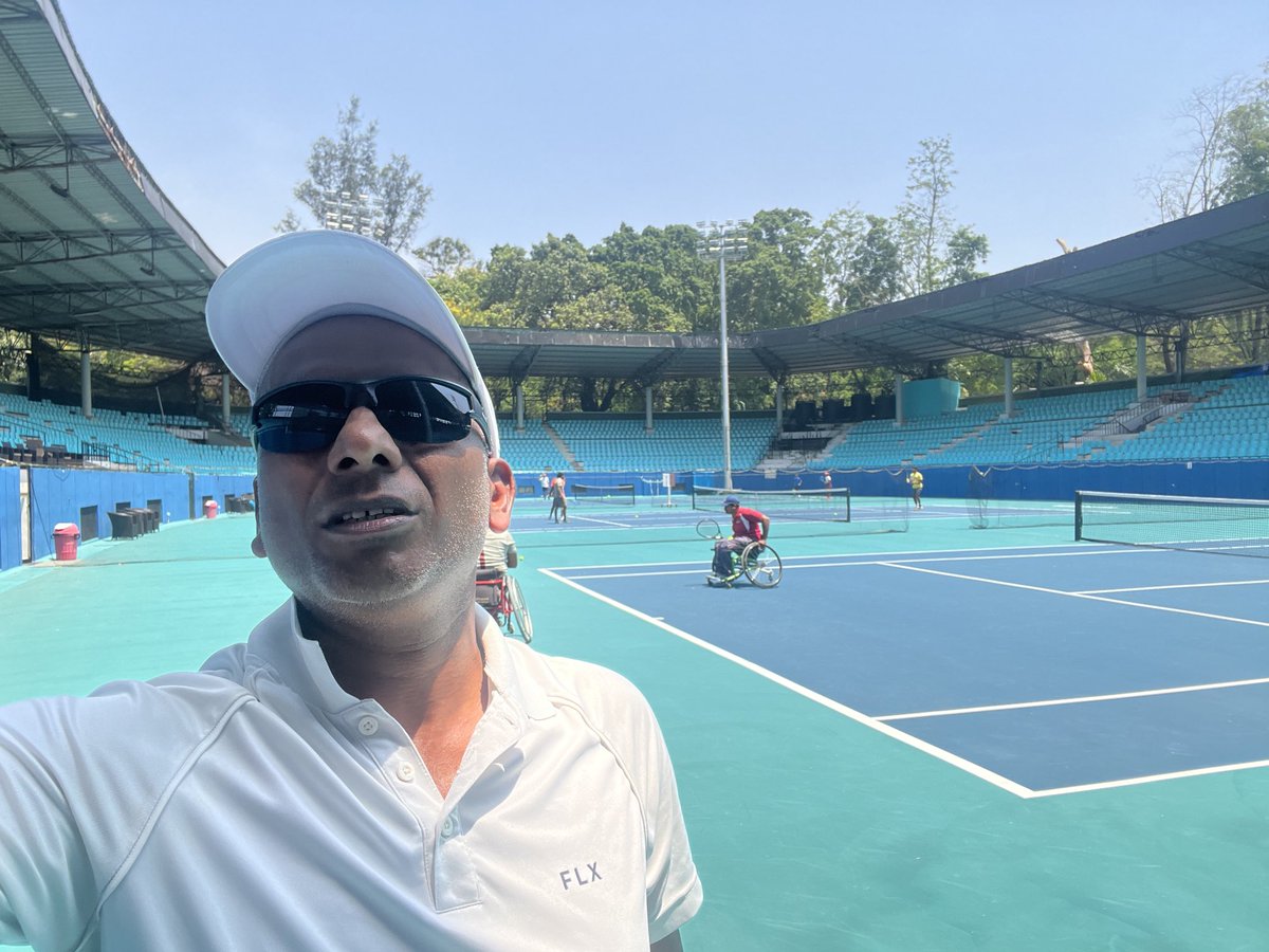 Played at the kslta stadium courts. First time for me playing inside a stadium. It was quite awesome although drive back and forth from whitefield was another story ⁦@KsltaTennis⁩
