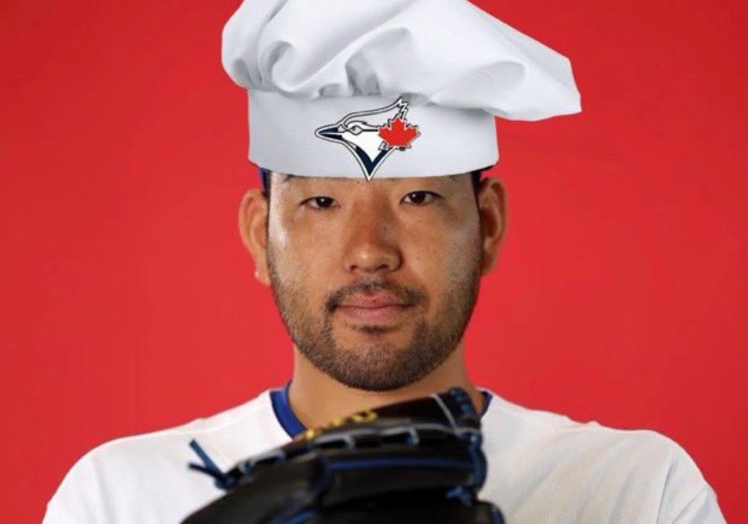 Cease2Kirk's tweet photo. BUMPDAY: The chef takes the mound as the Blue Jays look to sweep the Atlanta Braves out of Toronto. #YuCy is 5-0 on the year because he cares about his team’s success. Yusei Kikuchi is going to carve once again. #YuseiCares #SummerOfYusei #FearTheBeard #ExpectHim #RespectHim https://t.co/zm3SgcrZvK