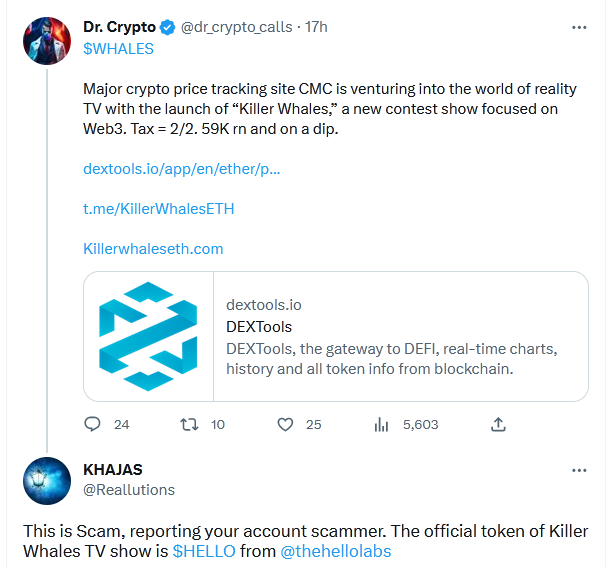 Svenholm6's tweet photo. Beware from that scam, that is not the original $HELLO #thehellolabs ! Thanks @Reallutions https://t.co/KCwIUY1lqE