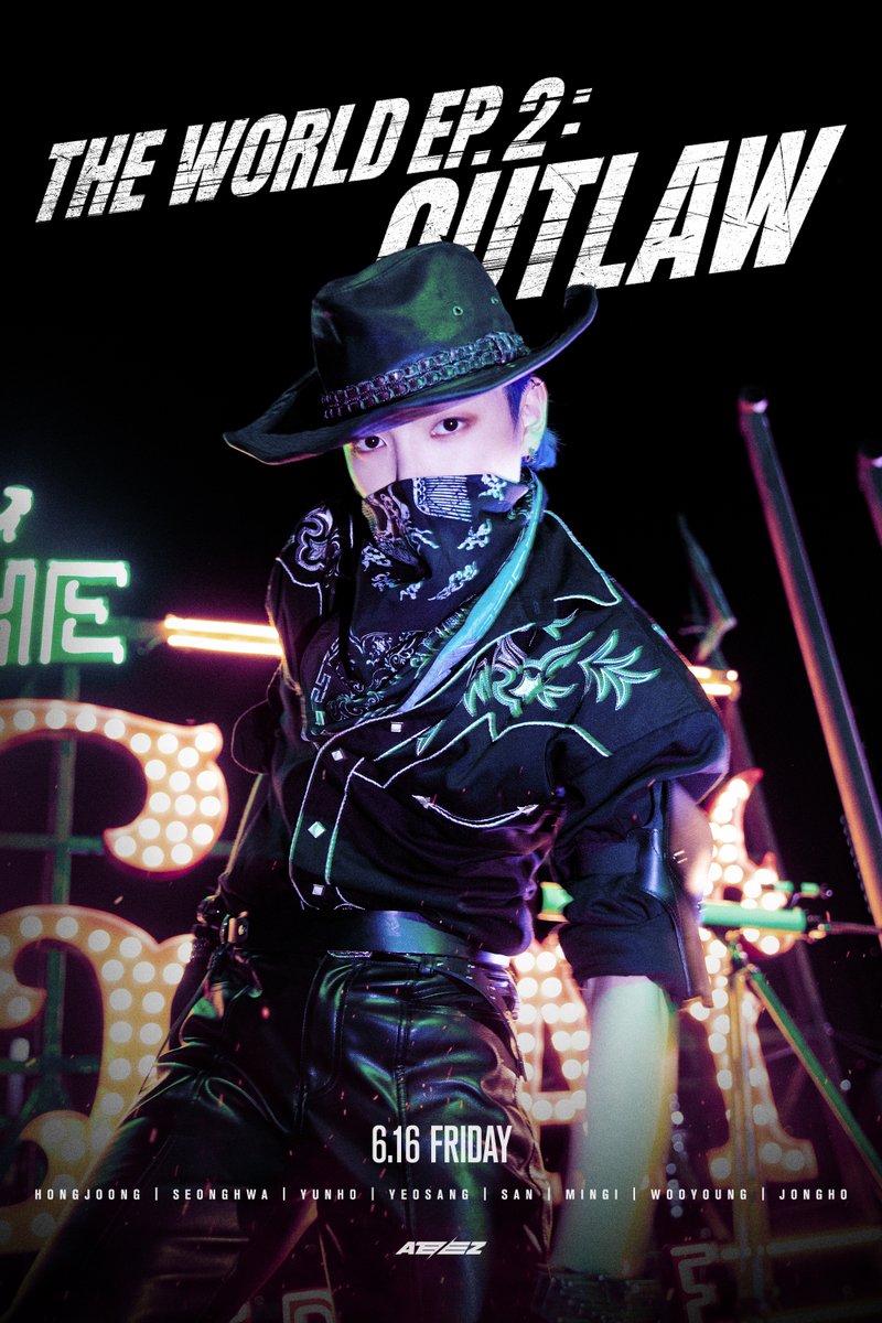 ATEEZofficial's tweet image. [📷] THE WORLD EP.2 : OUTLAW Character Poster
⠀
Welcome to THE OUTLAW
⠀
2023. 06. 16 RELEASE
⠀
#OUTLAW #ATEEZ #에이티즈 #HONGJOONG #홍중