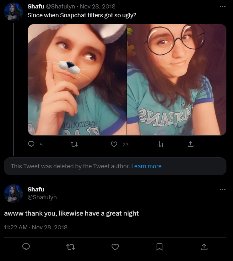 semisweetsoy's tweet photo. apparently sharu is shafulyn now, send help.... https://t.co/ZwzoZT9Sce