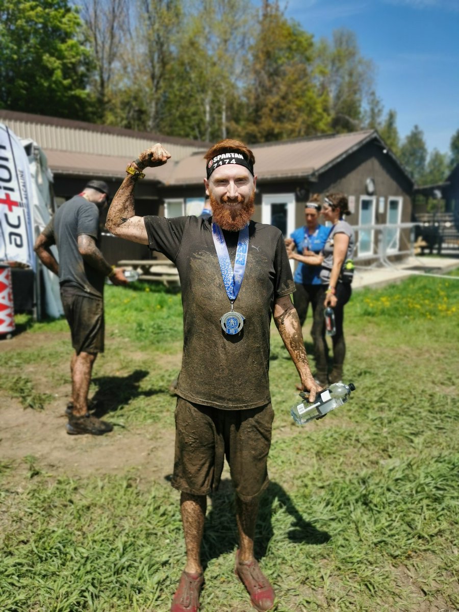 NotZelda's tweet photo. After just over 3 months of training, I have completed a huge goal in my fitness journey! 

Yesterday we completed a 10k Spartan race with 25 obstacles. Very happy to have finished, and continue the journey from here. https://t.co/b3aDPaXBj8