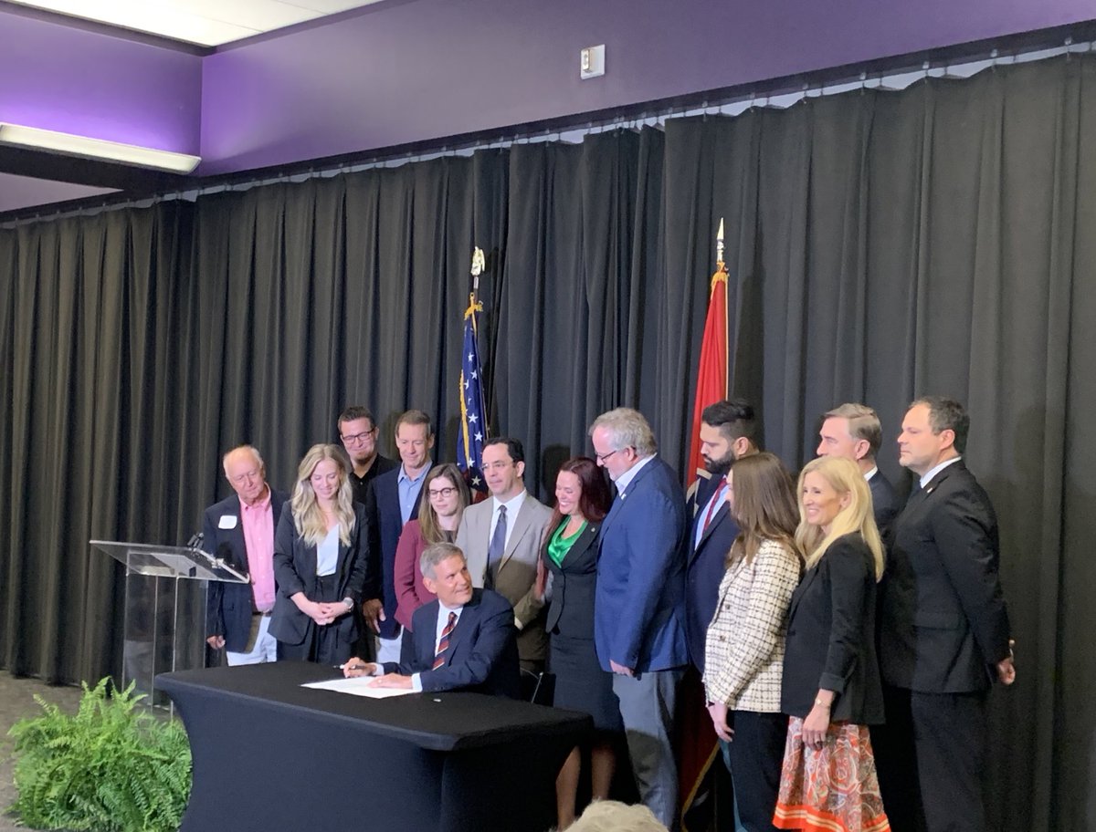 Signing day!  The largest tax cut in TN history.
