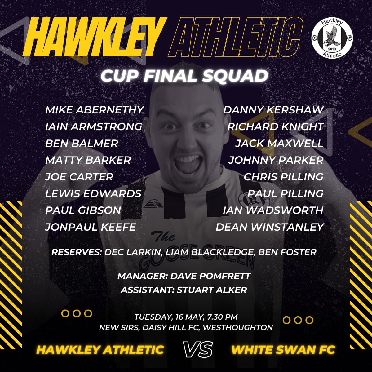 Our squad Is selected for our Remembrance Cup Final on Tuesday.