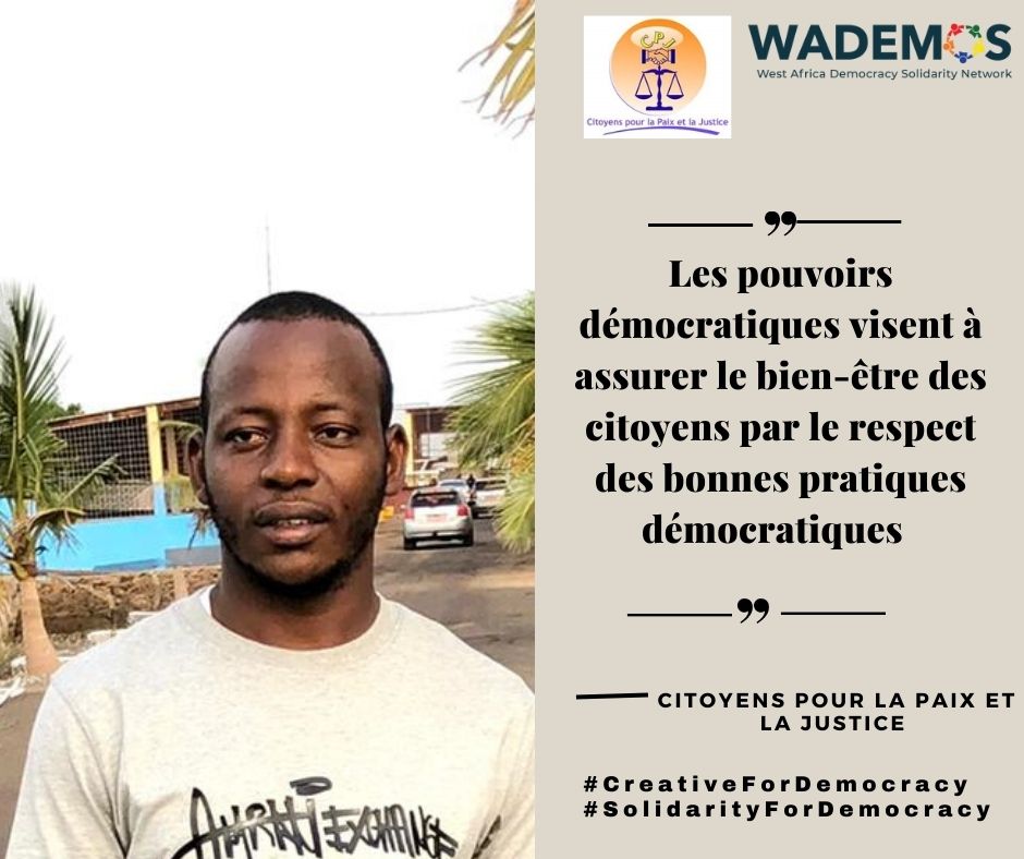 CitoyensPaix's tweet photo. #DEMOCRATIE
Campagne créative en faveur des pratiques démocratiques en Guinée :
Citoyens pour la paix et la justice exprime toute sa reconnaissance envers M. Diallo Mamadou Hady, économiste pour sa disponibilité.
#CréativeForDémocracy 
#solidaritépourlademocratie 
@WADEMOSnetwork https://t.co/J1iSlSWyCp