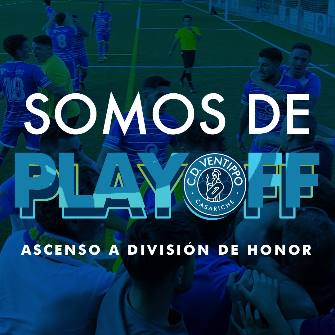 ¡QUE SÍ, QUE SÍ! ¡¡¡QUE SOMOS DE PLAYOFF!!! 🎉🎉

El CD Ventippo disputará el Playoff de Ascenso a División de Honor por tercera temporada consecutiva tras vencer a la Estrella San Agustín por 1-4 y certificar la tercera plaza de liga. 💪🏻🔥