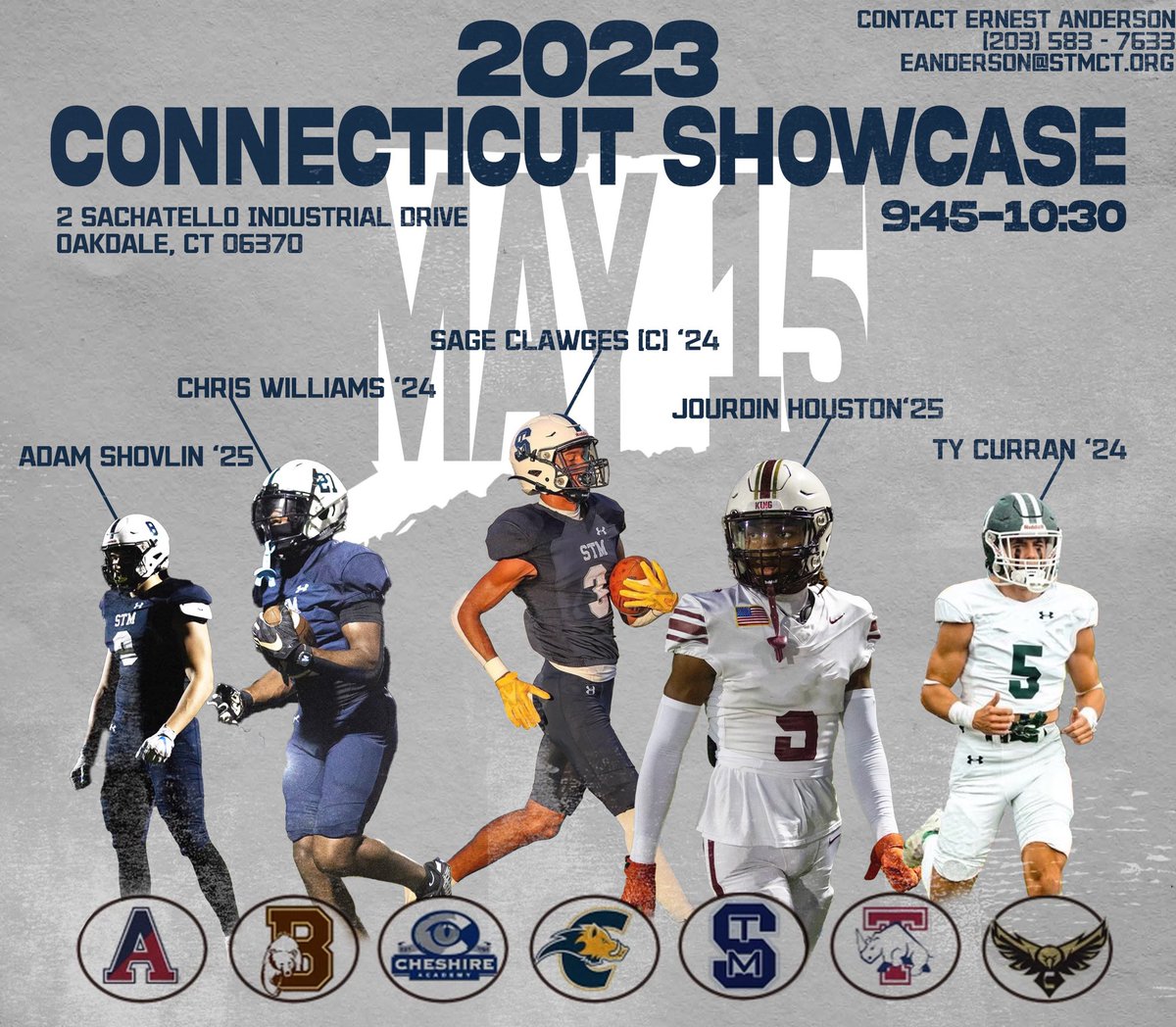 🚨STM SHOWCASE🚨

2 Sachatello Industrial Drive
Oakdale, Connecticut 06370

5/15
9:45-10:30