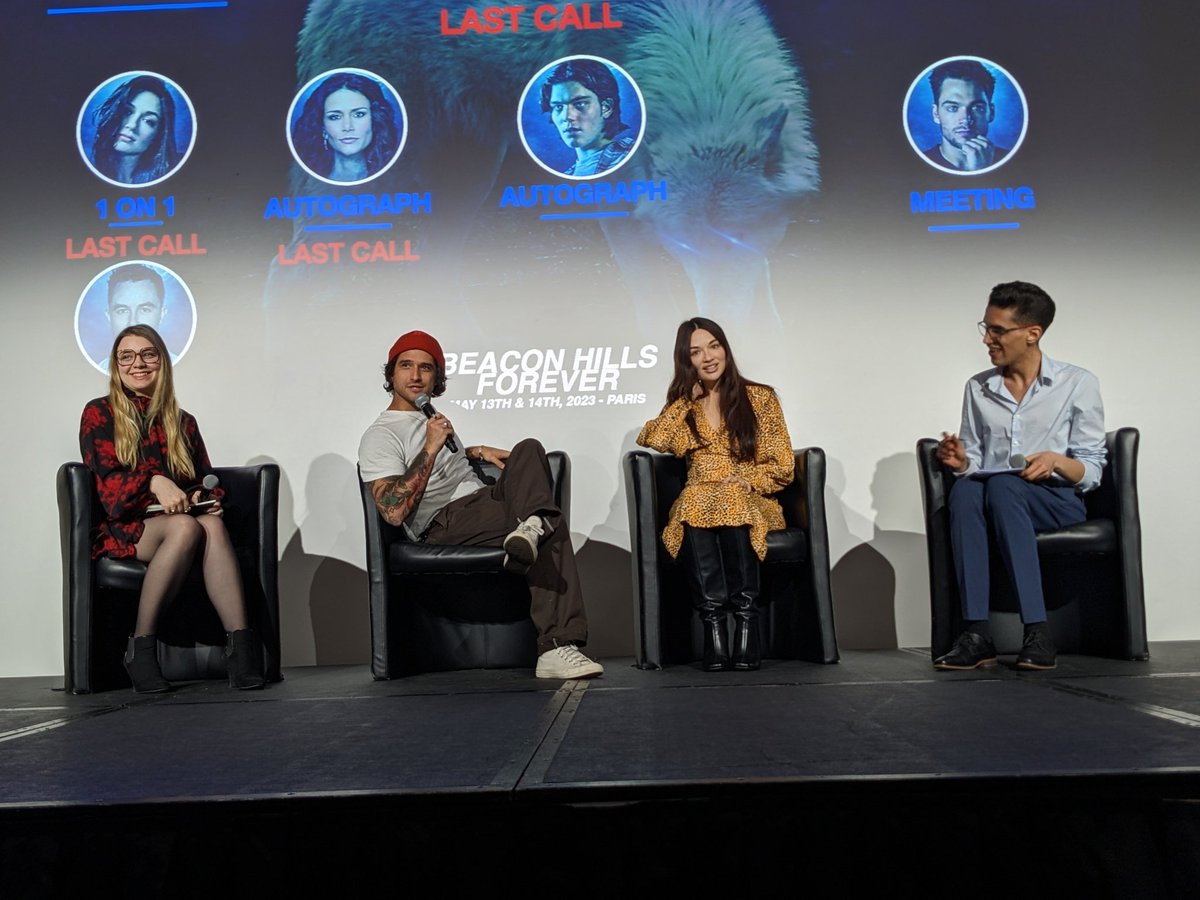 rostercon_live's tweet photo. #BHF - Le premier panel de l'après-midi débute avec Tyler et Crystal #TeenWolf https://t.co/2k6AwYXToH
