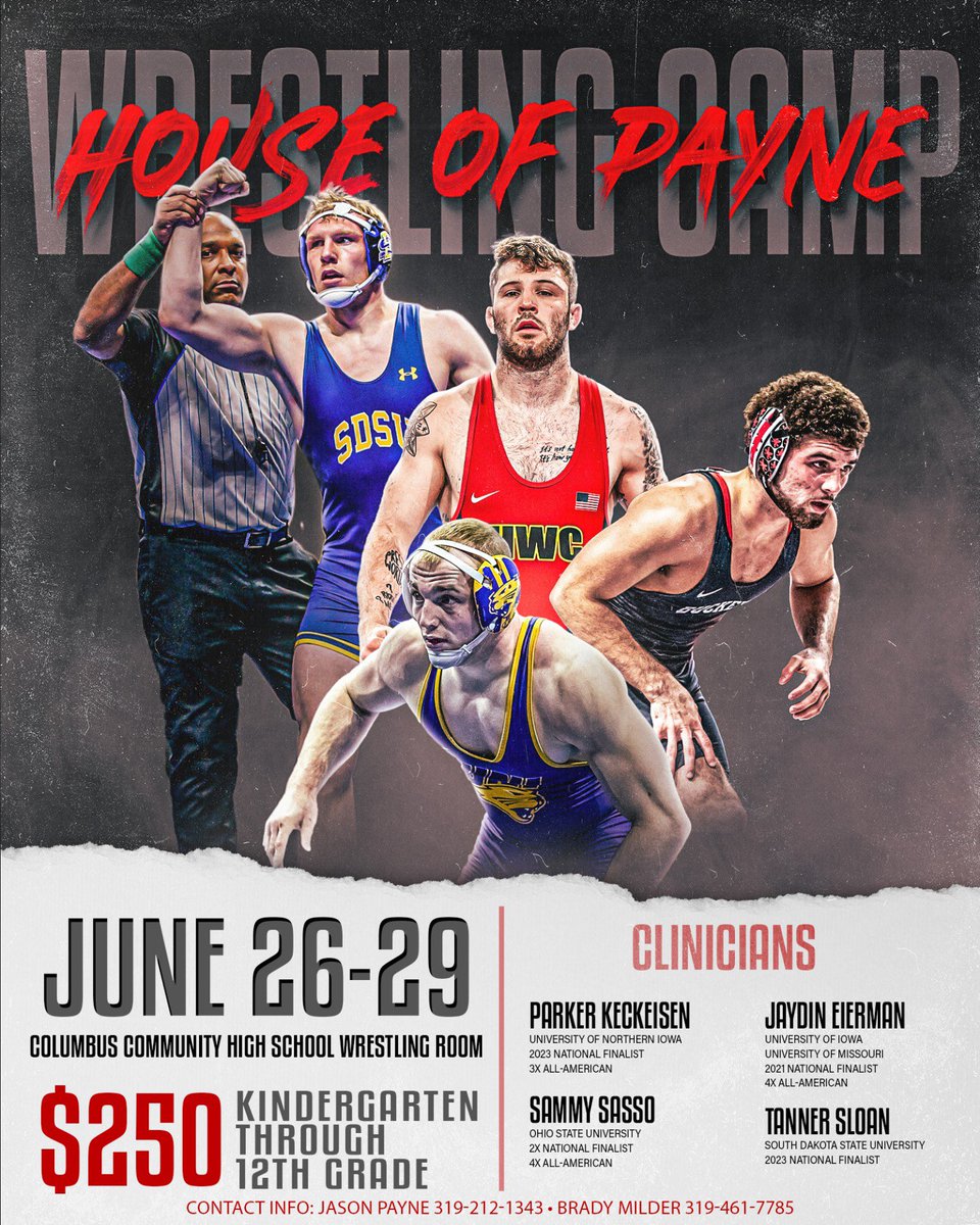 JasonPayne197's tweet photo. HOP Wrestling Camp 2.0!!! https://t.co/O1E4kMztuG