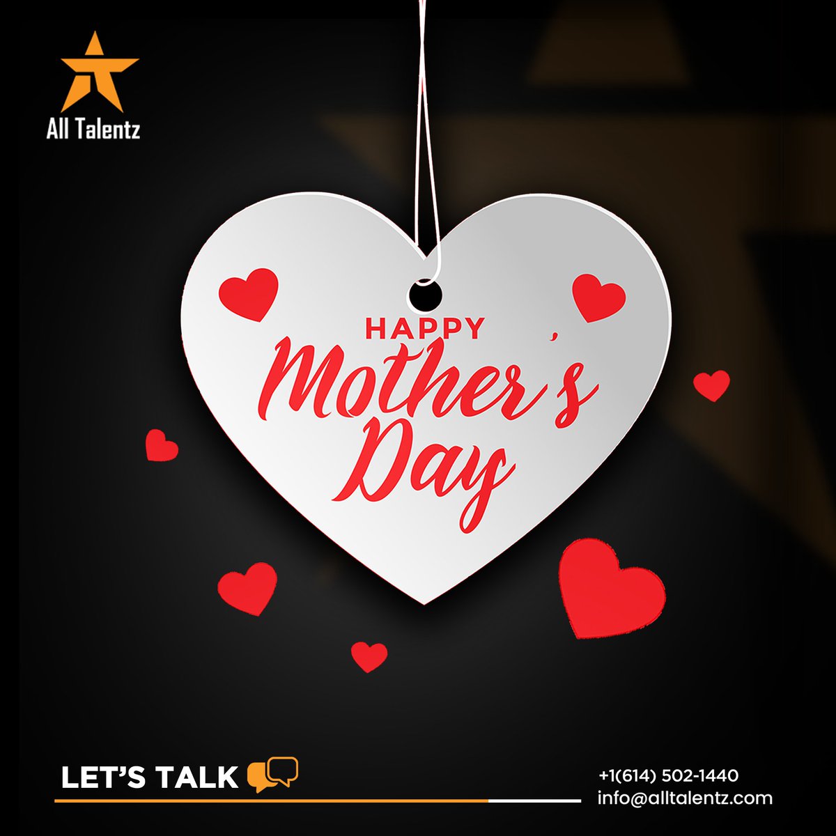 Warmest wishes to all the incredible moms who balance it all, motherhood, work, and everything in between. We wish you a day filled with joy and relaxation.

#happymothersday
#mothersday 
#mumsday 
#celebratingmothers 
#mothersdaycelebration 
#Alltalentz 
#reynoldsburg