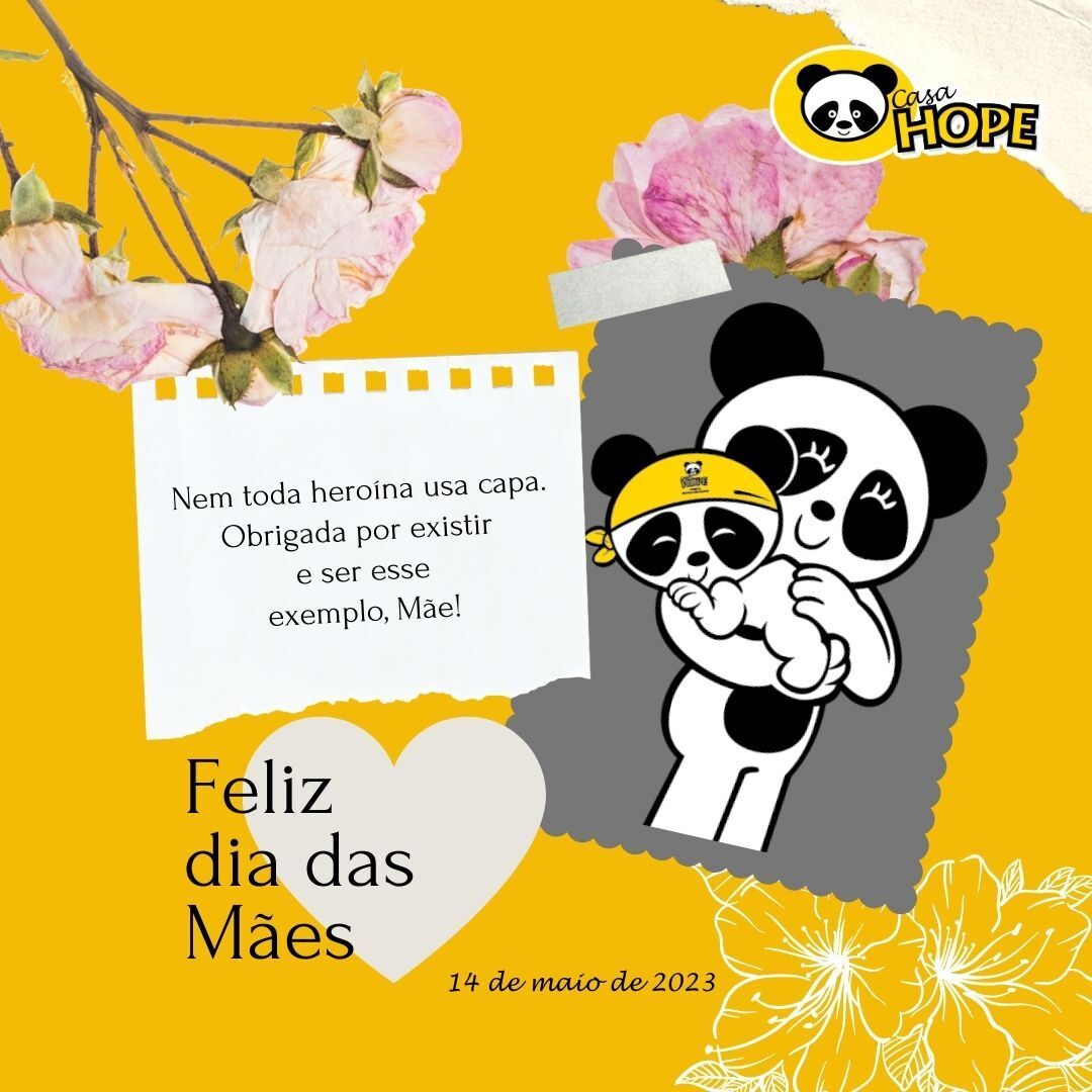 Feliz dia das mãe para todas vocês que fazem desse amor o mais belo de todos.

Saibam mais sobre o nosso trabalho e as formas de ajudar: hope.org.br

Doe através do PIX: 
CNPJ 02.072.483/0001-65
Nossas crianças agradecem a sensibilidade e gentileza!!!