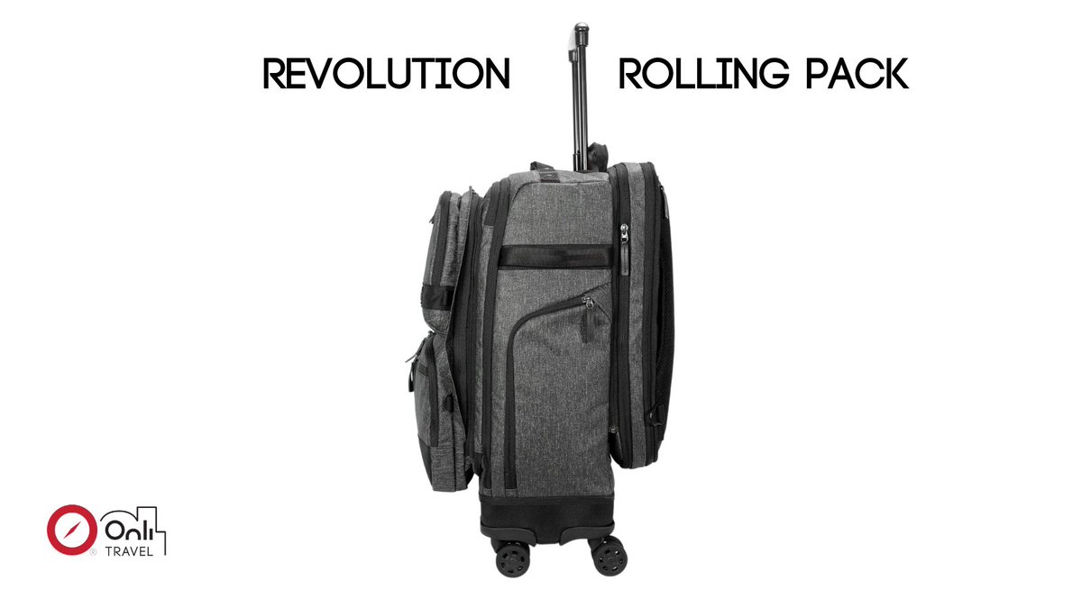 OnliTraveller's tweet image. The Revolution Expandable Spinner features side pockets, a rarity in a rolling bag.  Just another innovative feature from Onli Travel. Learn more at onlitravel.com
#sidepockets #onlitravel #suitcase #rollingbag #travelbag
