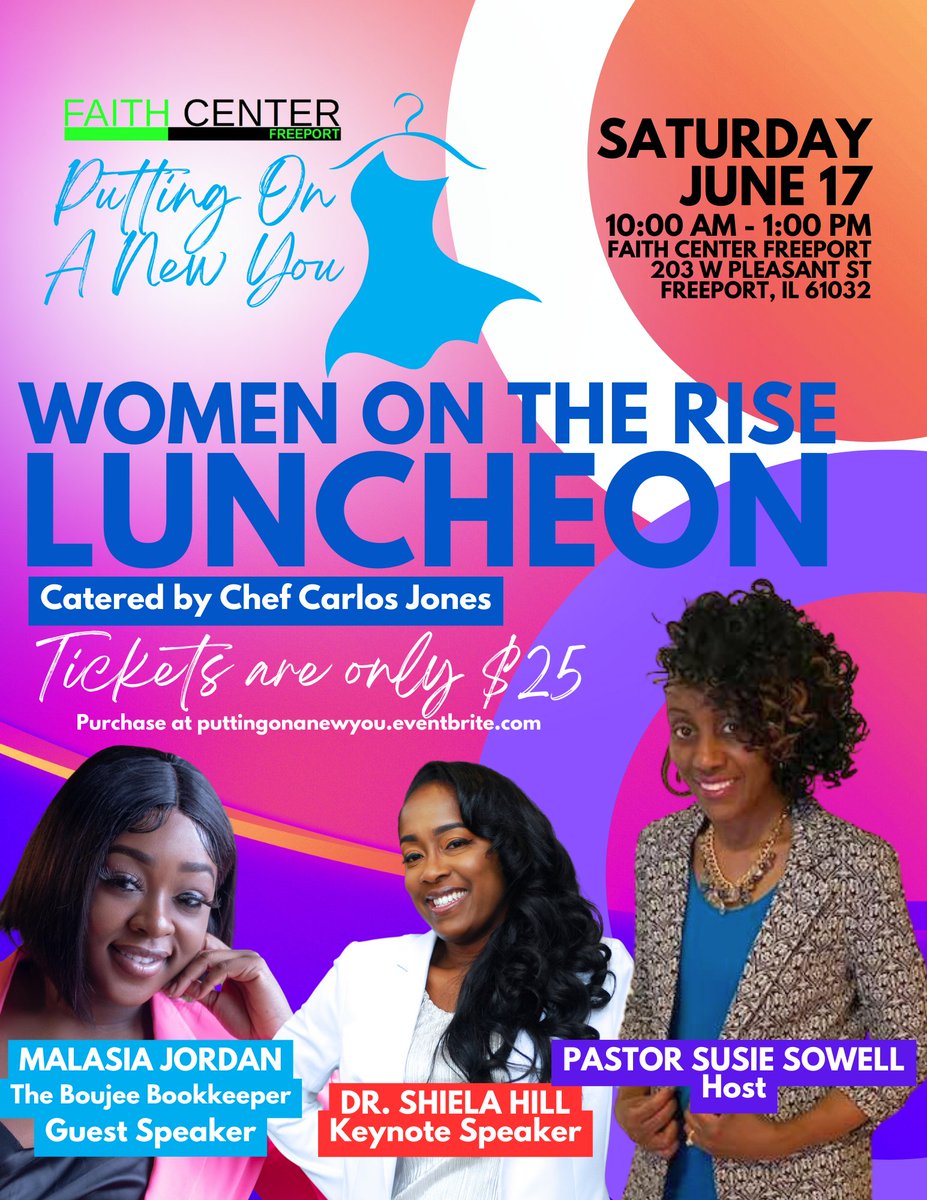 fcfreeport's tweet photo. Ladies, get ready! Women On The Rise Luncheon is happening on Saturday, June 17.

Tickets can be purchased in our bookstore or online at https://t.co/GdlaMiTAfs. https://t.co/xZS5nLBXPF