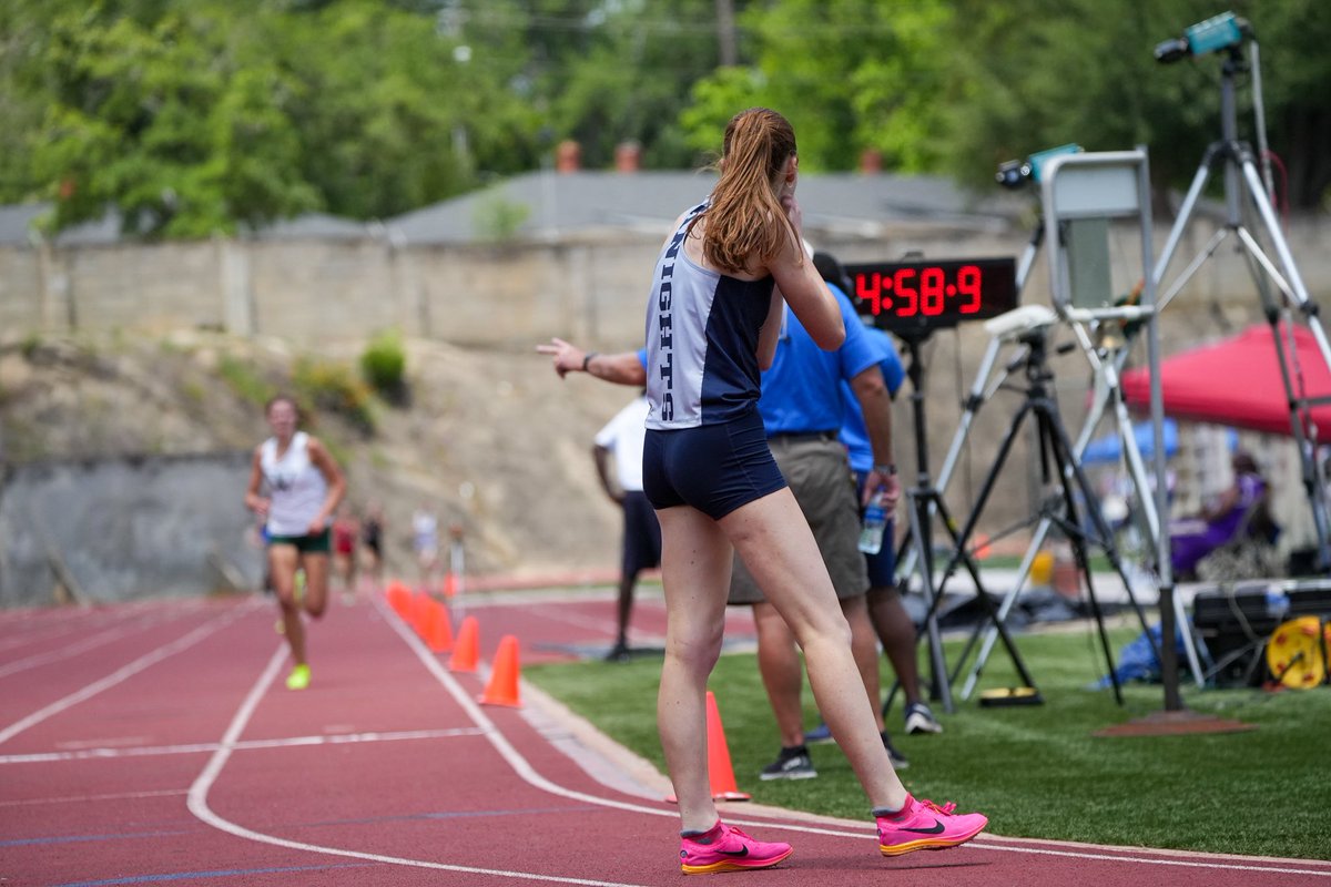 Caroline Hood of Pace Academy with a GA #1 time in the 1600m 4:53 GHSA 4A State Champion