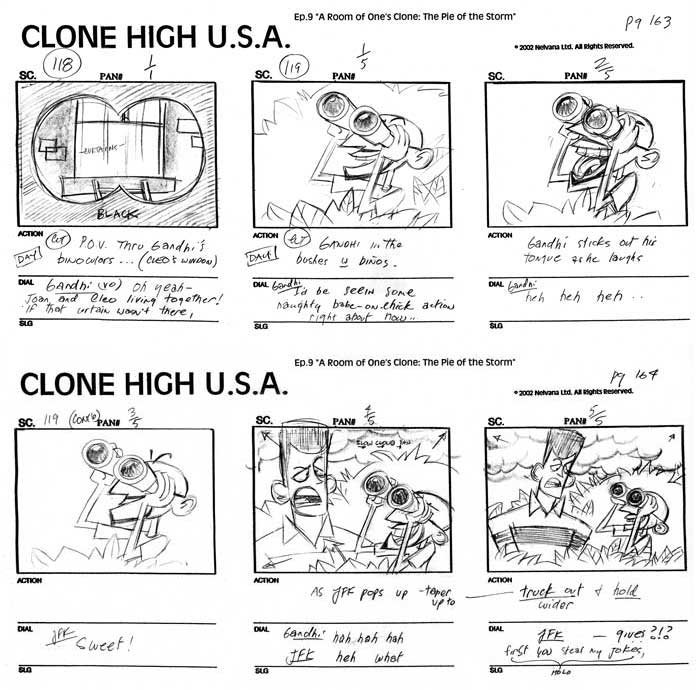 Storyboards for "A Room of One's Clone: The Pie of The Storm" by Arna Selznick  9 DAYS