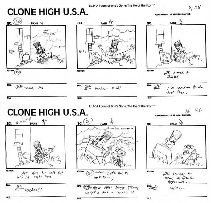 Storyboards for "A Room of One's Clone: The Pie of The Storm" by Arna Selznick  9 DAYS