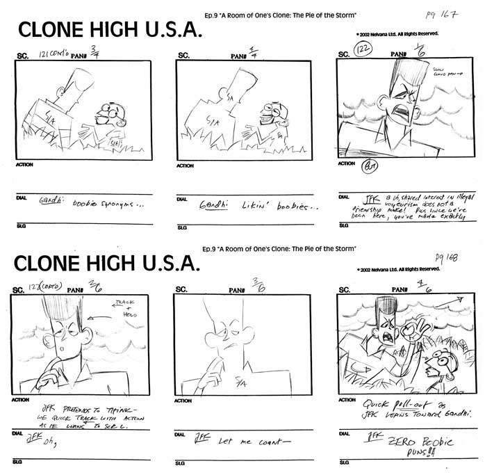 Storyboards for "A Room of One's Clone: The Pie of The Storm" by Arna Selznick  9 DAYS