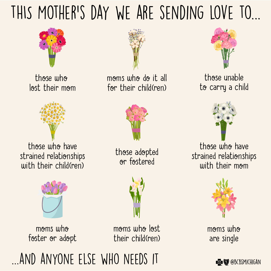 BCBSM's tweet photo. However your #MothersDay may look like this year, we are sending you love today. 💙 #HappyMothersDay https://t.co/Kwam6tkoNa