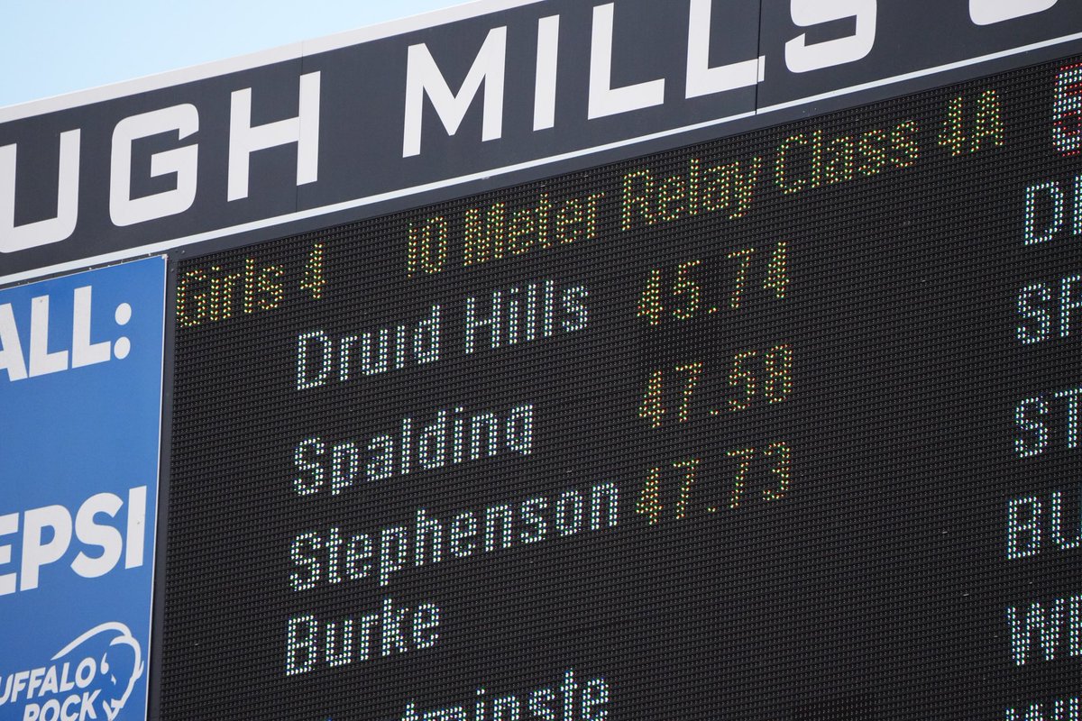 Druid Hills new GHSA 4A State Meet Record in the 4x100 - 45.74