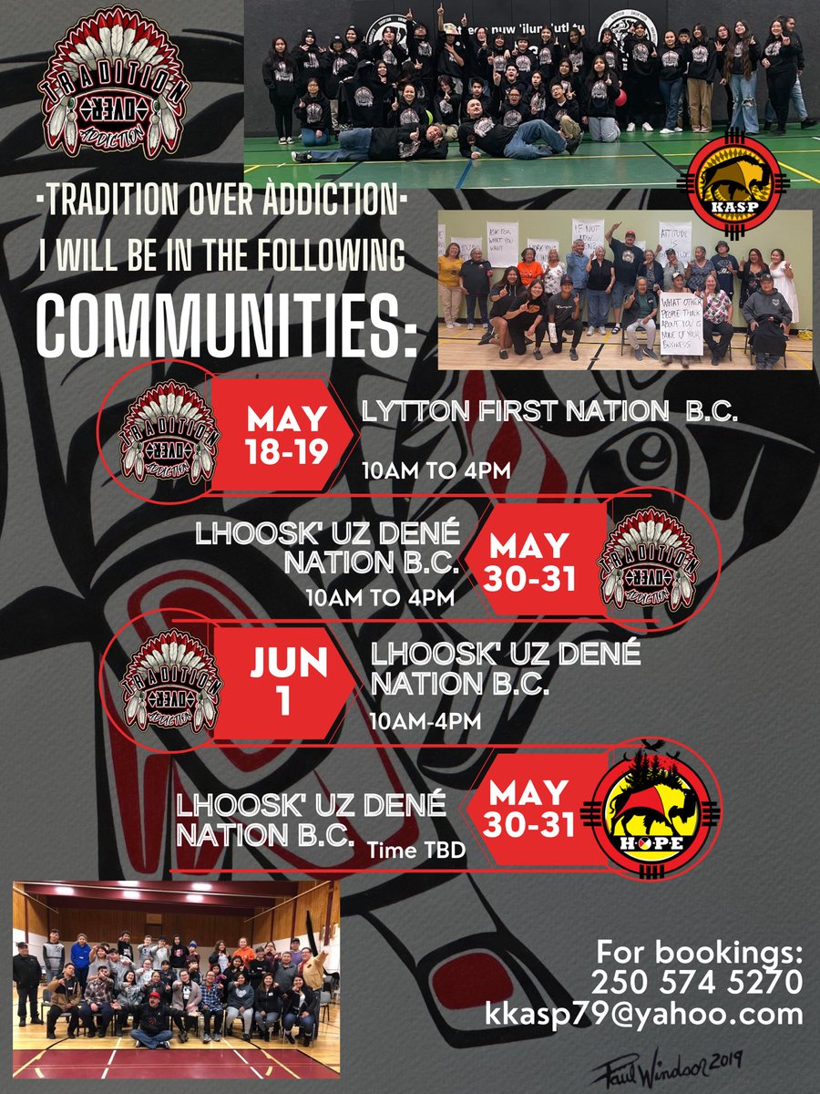 kaspsawan's tweet photo. We can’t wait see you all few dats of Indigenized Personal Development teachings &amp; HipHop! 

#TraditionOverAddictionTour #indigenizedpersonaldevelopment #multiawardwinninghiphopartist #KASP https://t.co/JcOvwLNIPE