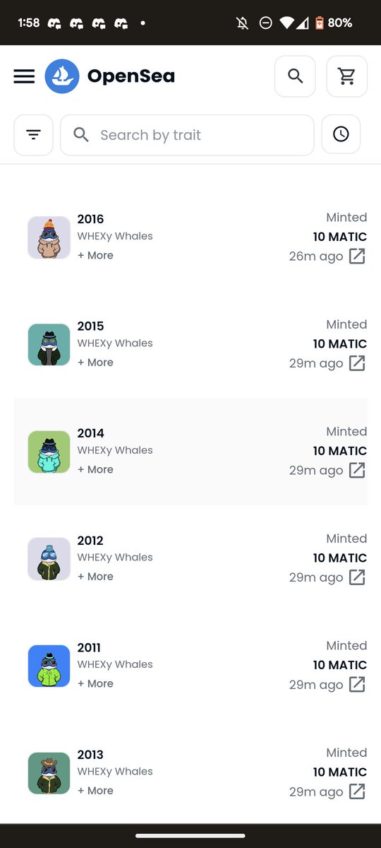 PeterDWake's tweet photo. 6 new @WHEXyWhales swimming in the opensea 🌊🐳
Mint yours today for only 10 matic!
https://t.co/9honjvdE4Q
#nfts #whexy #memecoins
@rocketbotpro airdrop 1000000000000 whex 500 https://t.co/zVRVdQ92El