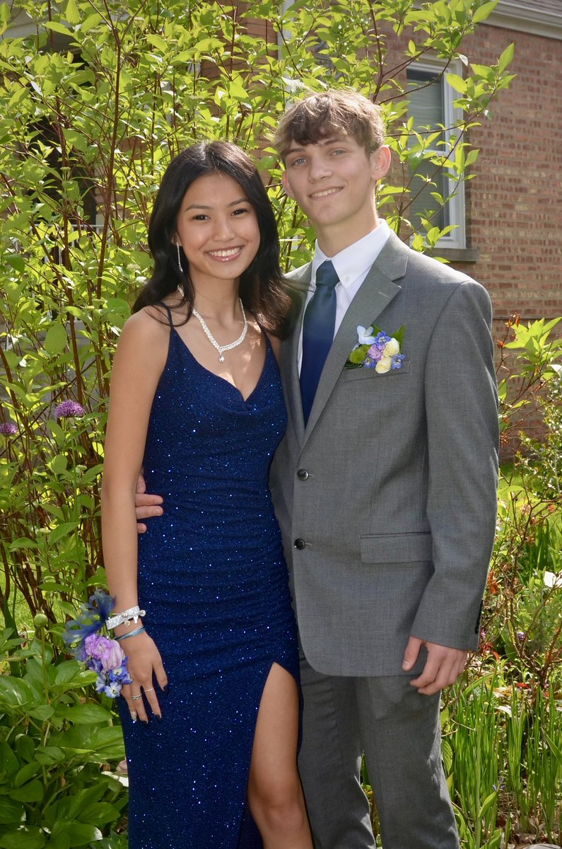 DECANilesNorth's tweet photo. ICDC DECA qualifiers Katelyn and Matt dazzled at last night’s prom. #Prom2023 @NNVikings @DECAInc @IllinoisDECA https://t.co/gvWj2l6zqx