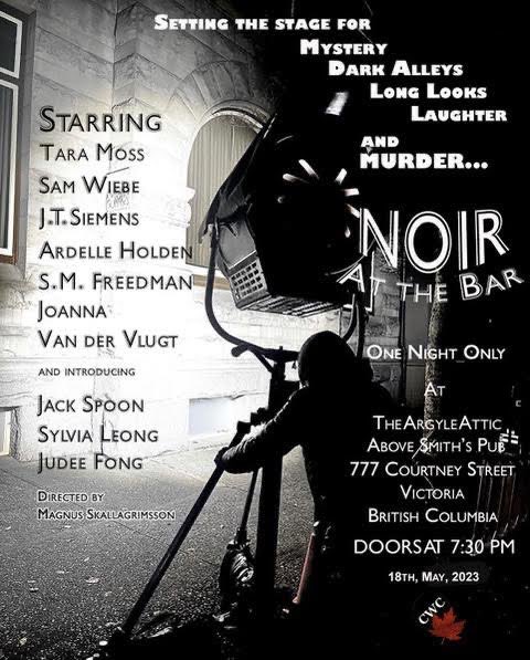 Pumped to be heading to Noir at the Bar in Victoria this Thursday, where I’ll be reading from my upcoming novel CALL OF THE VOID. Stellar crime fiction lineup. If you’re in the area, come on down! @Magskall @crimewriterscan #noiratthebar #CrimeFiction