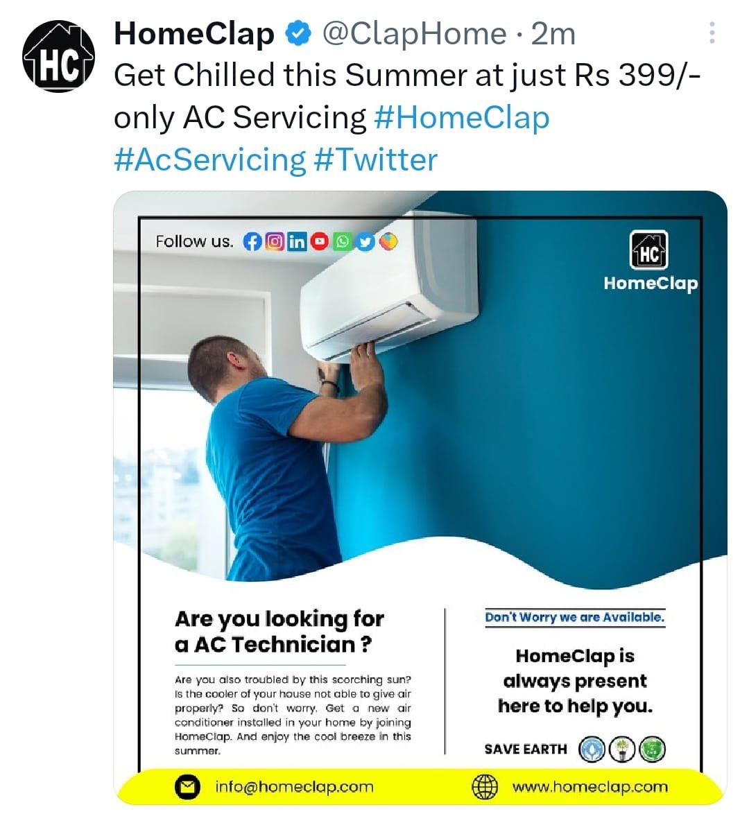iam_shraza's tweet image. #HomeClap #AcServicing #AcRepair